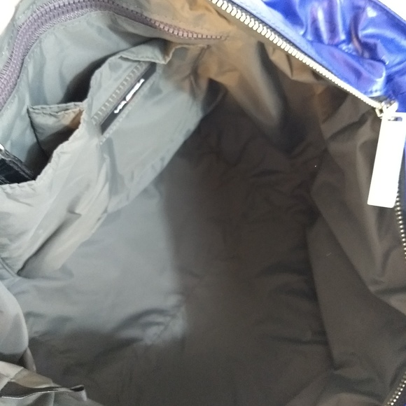 NEW VIA SPIGA BAG BLUE POLY CARRYALL - Picture 8 of 8